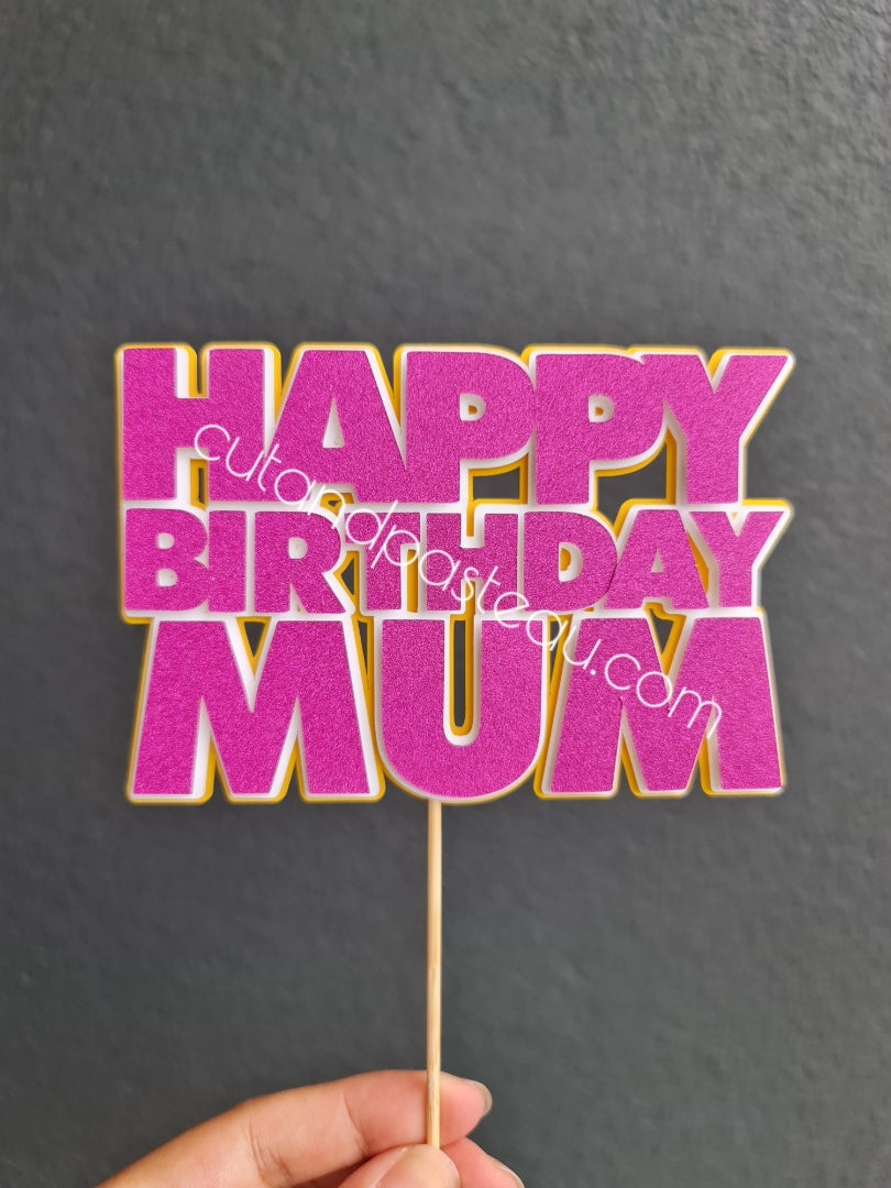 Happy Birthday Cake Topper