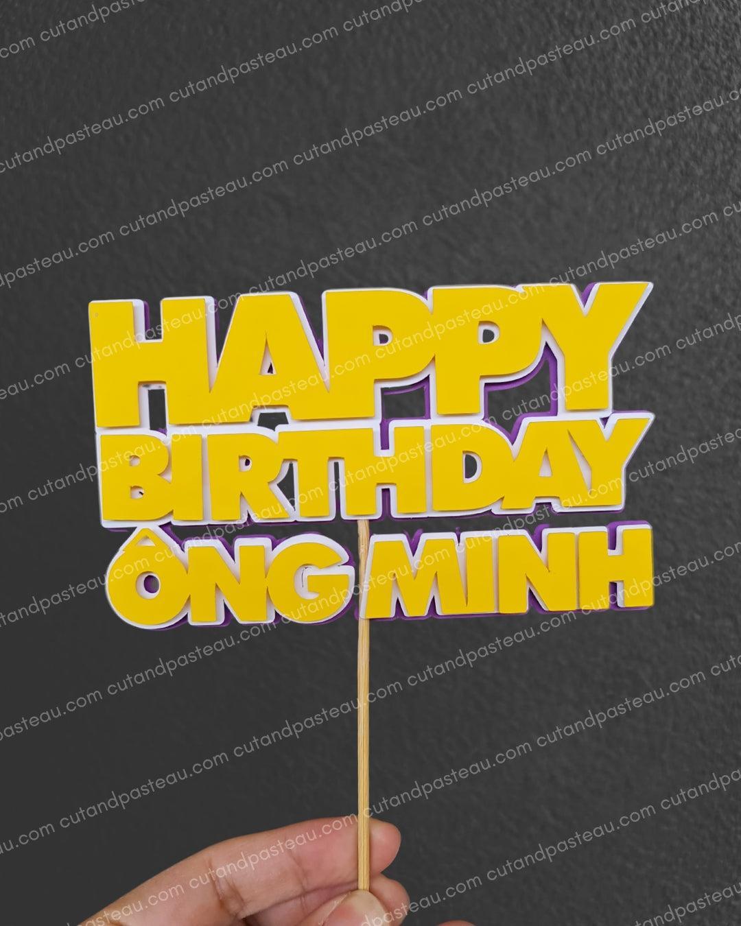 Happy Birthday Cake Topper