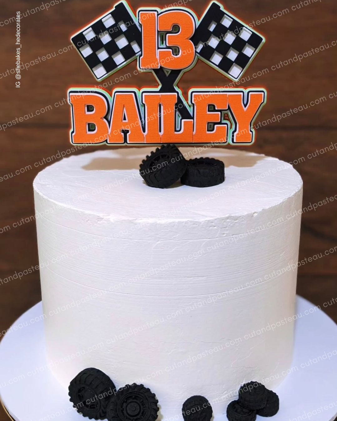 Racing Flags Cake Topper