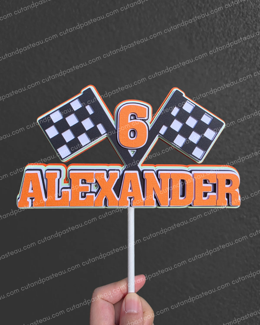Racing Flags Cake Topper