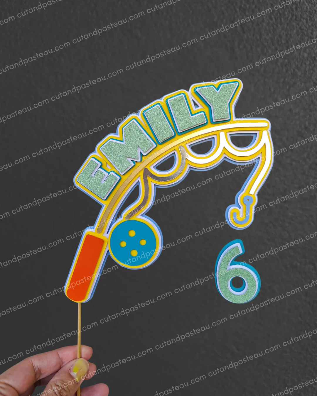 Gone Fishing Cake Topper