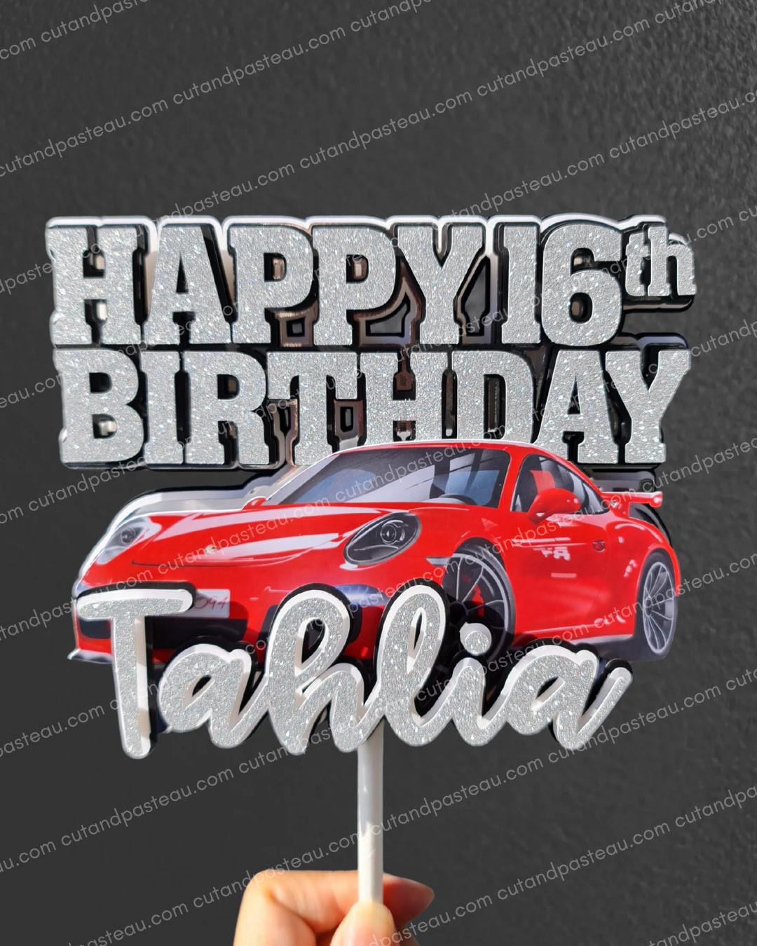 Car (upload your own) Cake Topper
