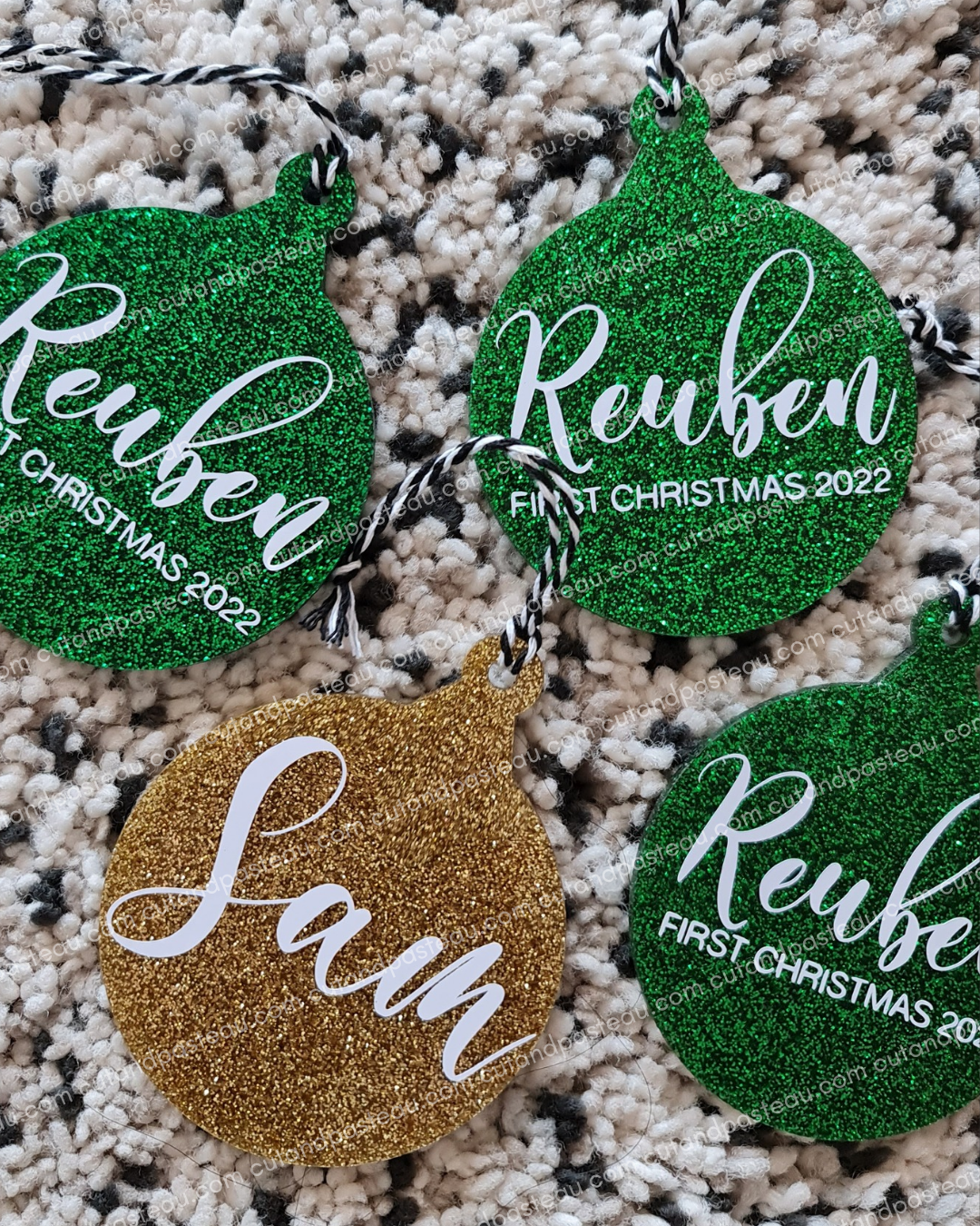 Personalised Acrylic Glitter Baubles