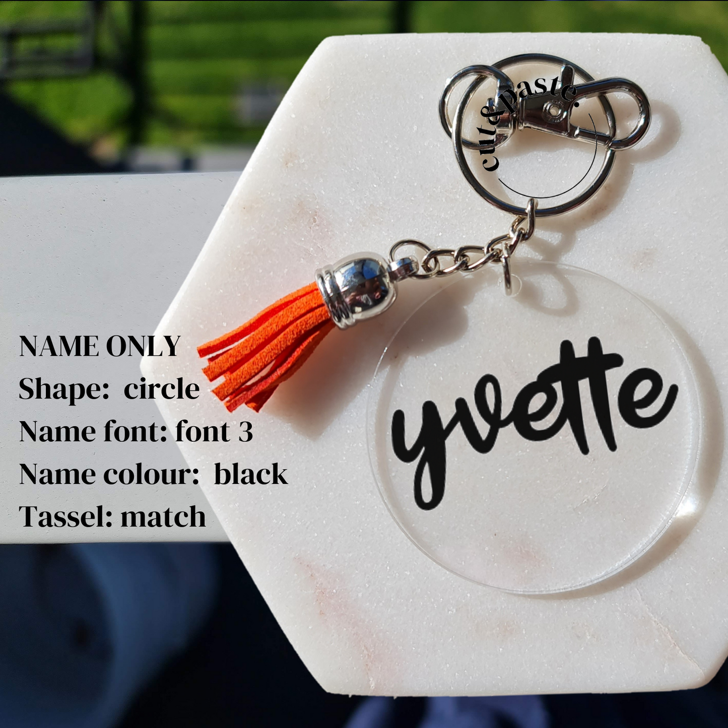 Personalised Keyring (circle)
