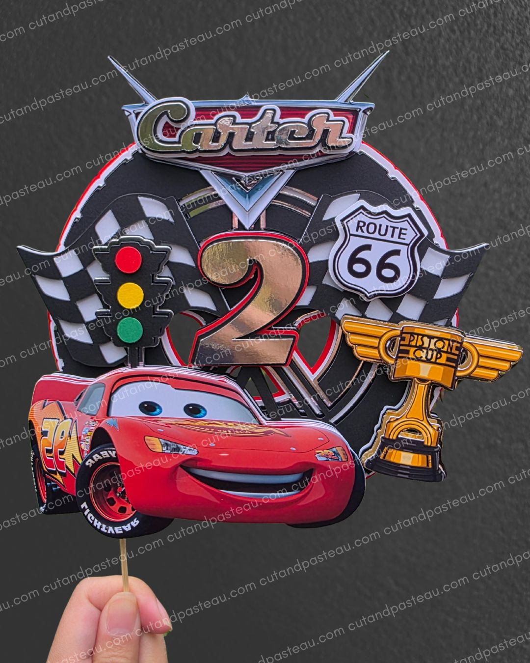 Cars Piston Cup Cake Topper