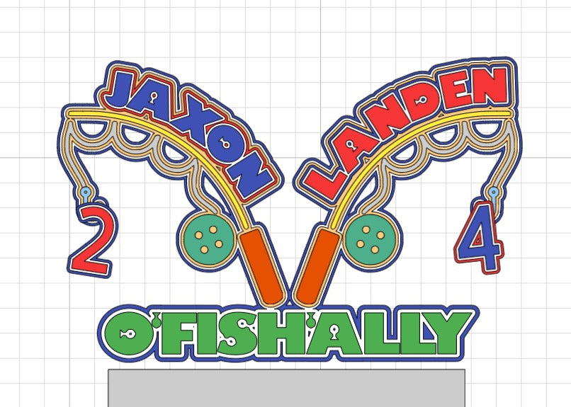 O'Fish'Ally Cake Topper