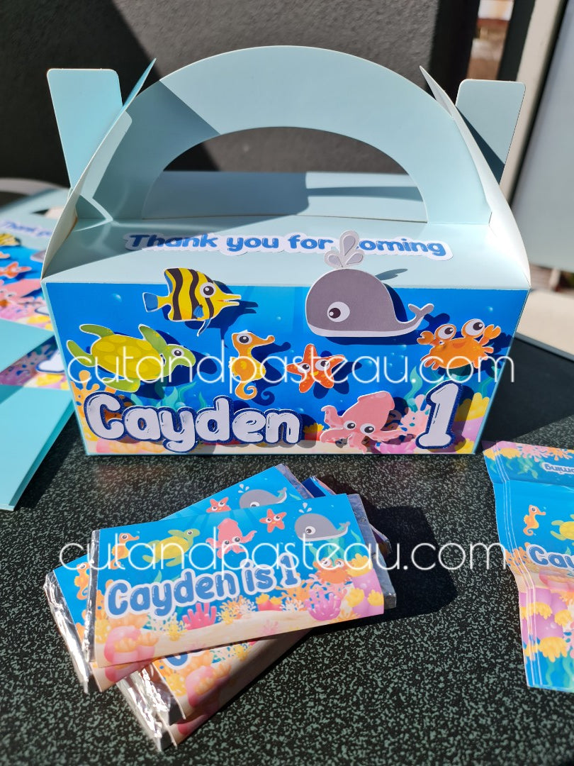 Under the Sea Chocolate Wrapper Party Favour