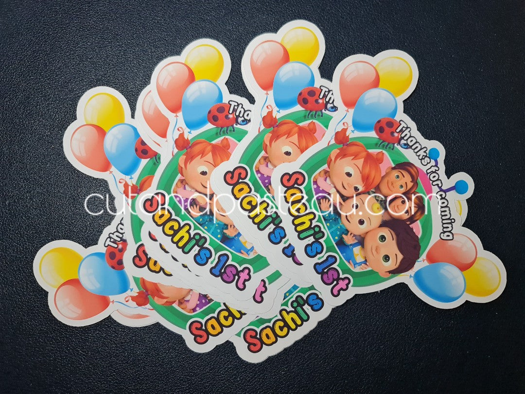 Cocomelon Watermelon Family Party Bag Labels / Tags