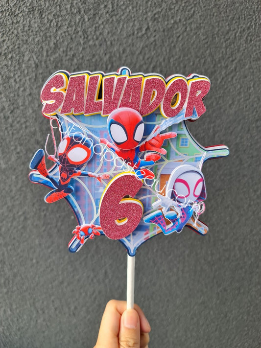 Spidey & Friends Web Cake Topper