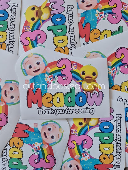 Cocomelon Duckie Party Bag Labels / Tags