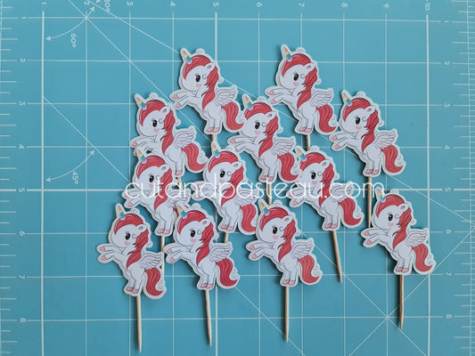 Unicorn Cupcake Topper Set / Set of 6