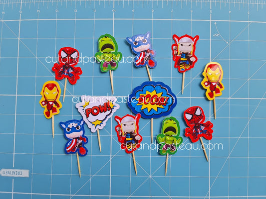 Avengers Cupcake Topper Set / Set of 6