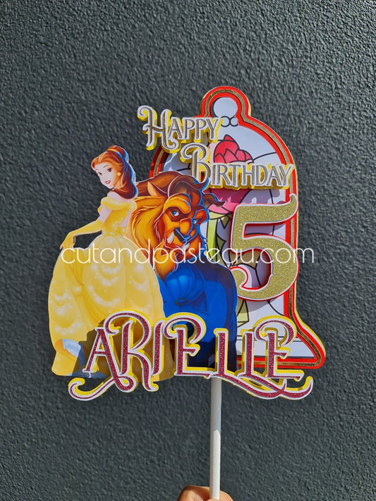 Beauty & The Beast Cake Topper