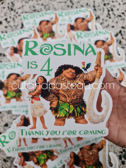 Moana & Maui Party Bag Labels / Tags