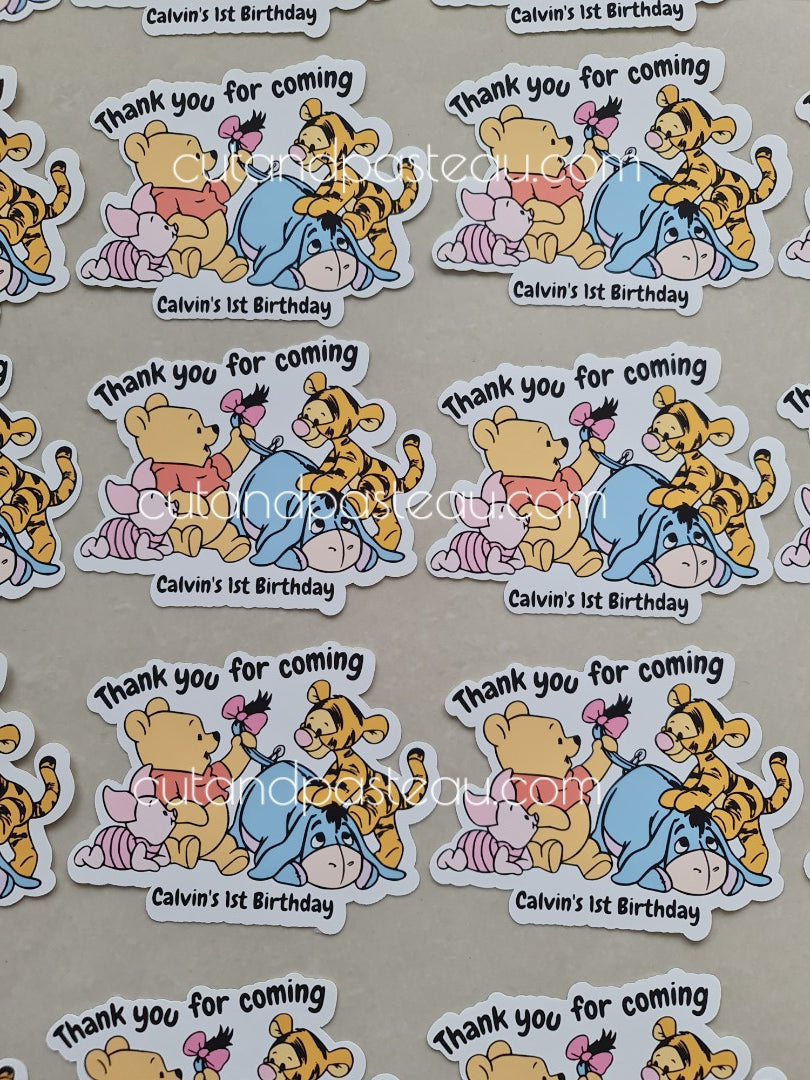 Winnie the Pooh Party Bag Labels / Tags