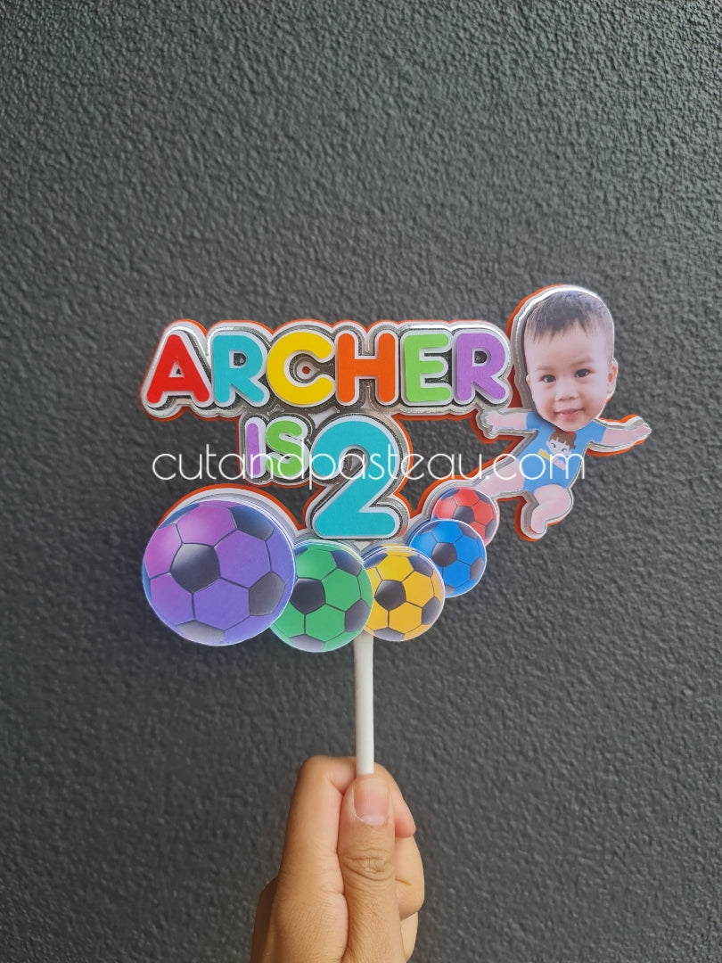 Baby Soccer Cake Topper