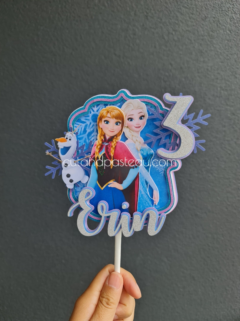 Frozen Elsa & Anna Cake Topper