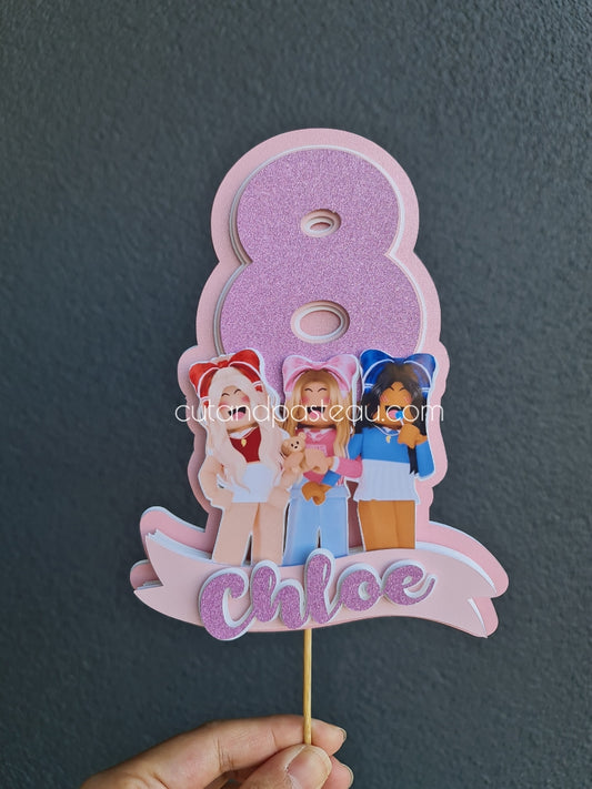 Roblox Girls Cake Topper