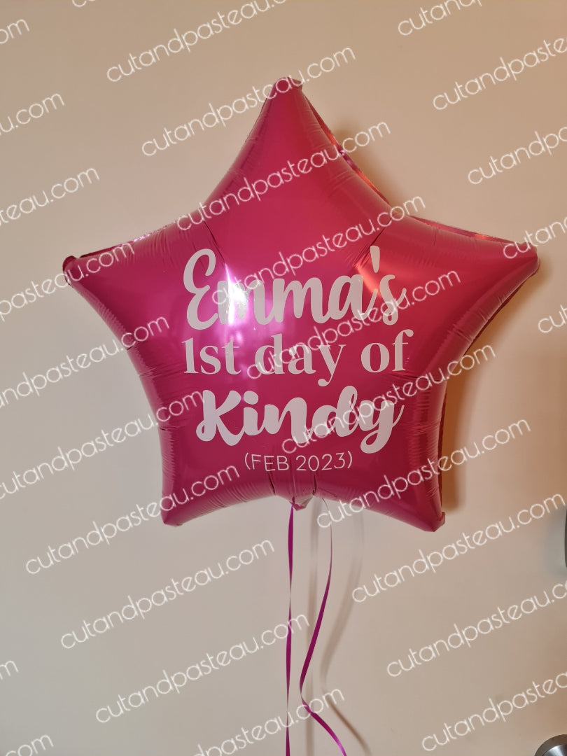 Personalised Kindy Balloon