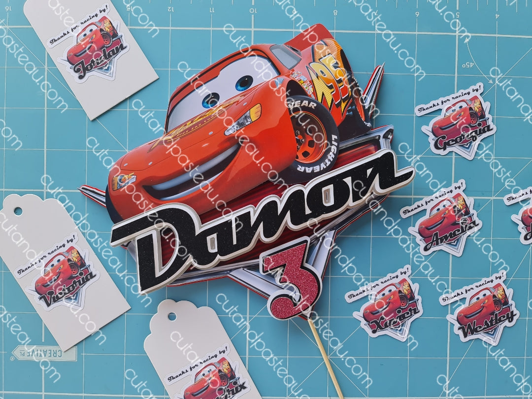 Lightning McQueen Cars Party Bag Labels / Tags