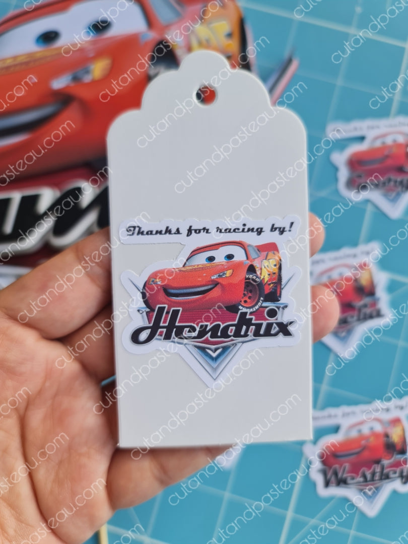 Lightning McQueen Cars Party Bag Labels / Tags