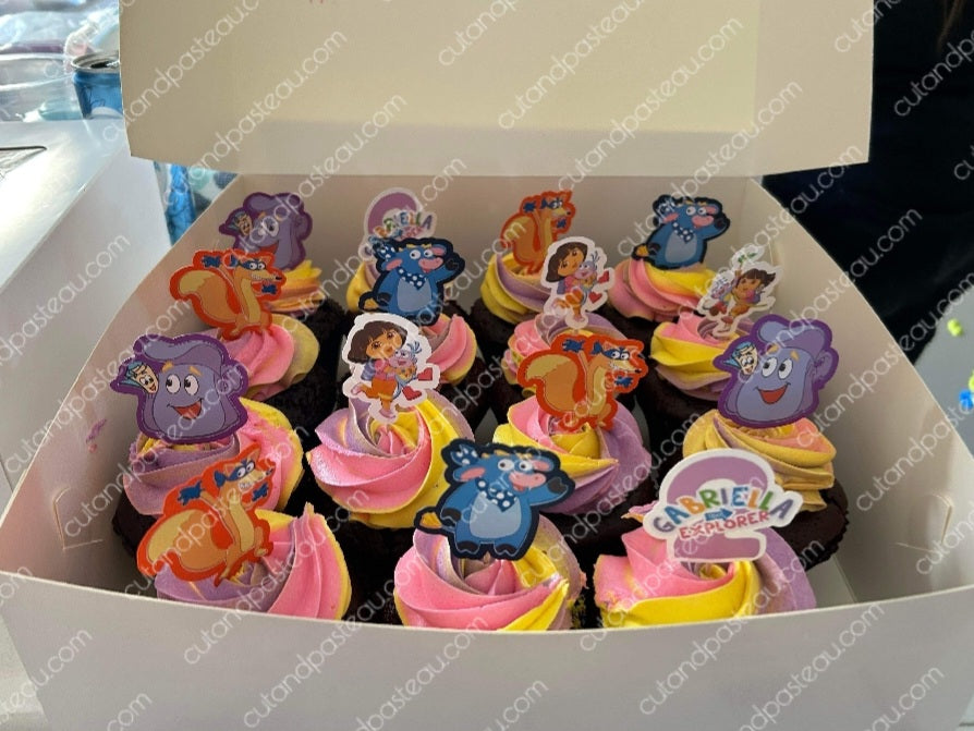 Dora the Explorer Cupcake Topper Set / Set of 6