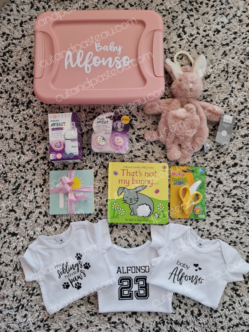 Personalised Newborn Baby Hamper Box - Basic