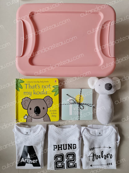 Personalised Newborn Baby Hamper Box - Basic