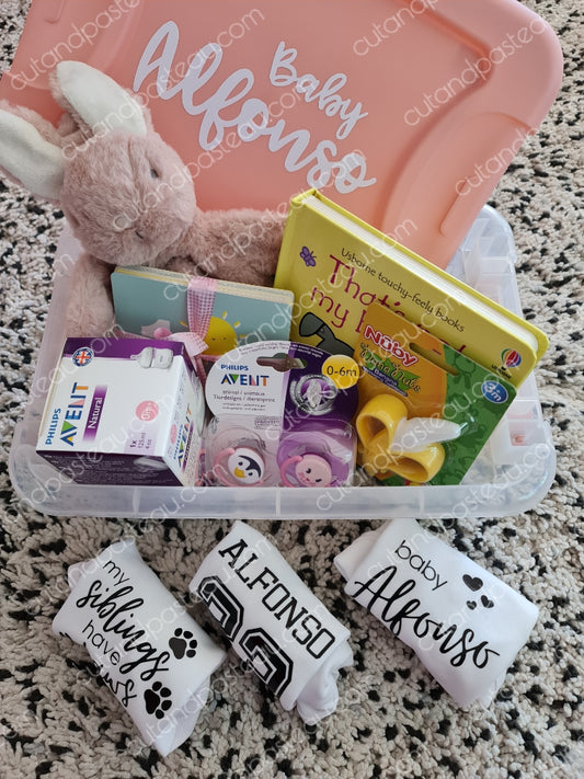 Personalised Newborn Baby Hamper Box - Basic