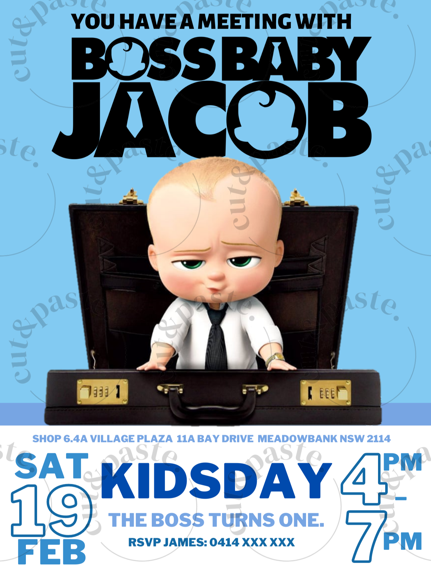 Boss Baby Digital Party Invitation