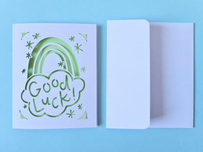 Good Luck Rainbow Card