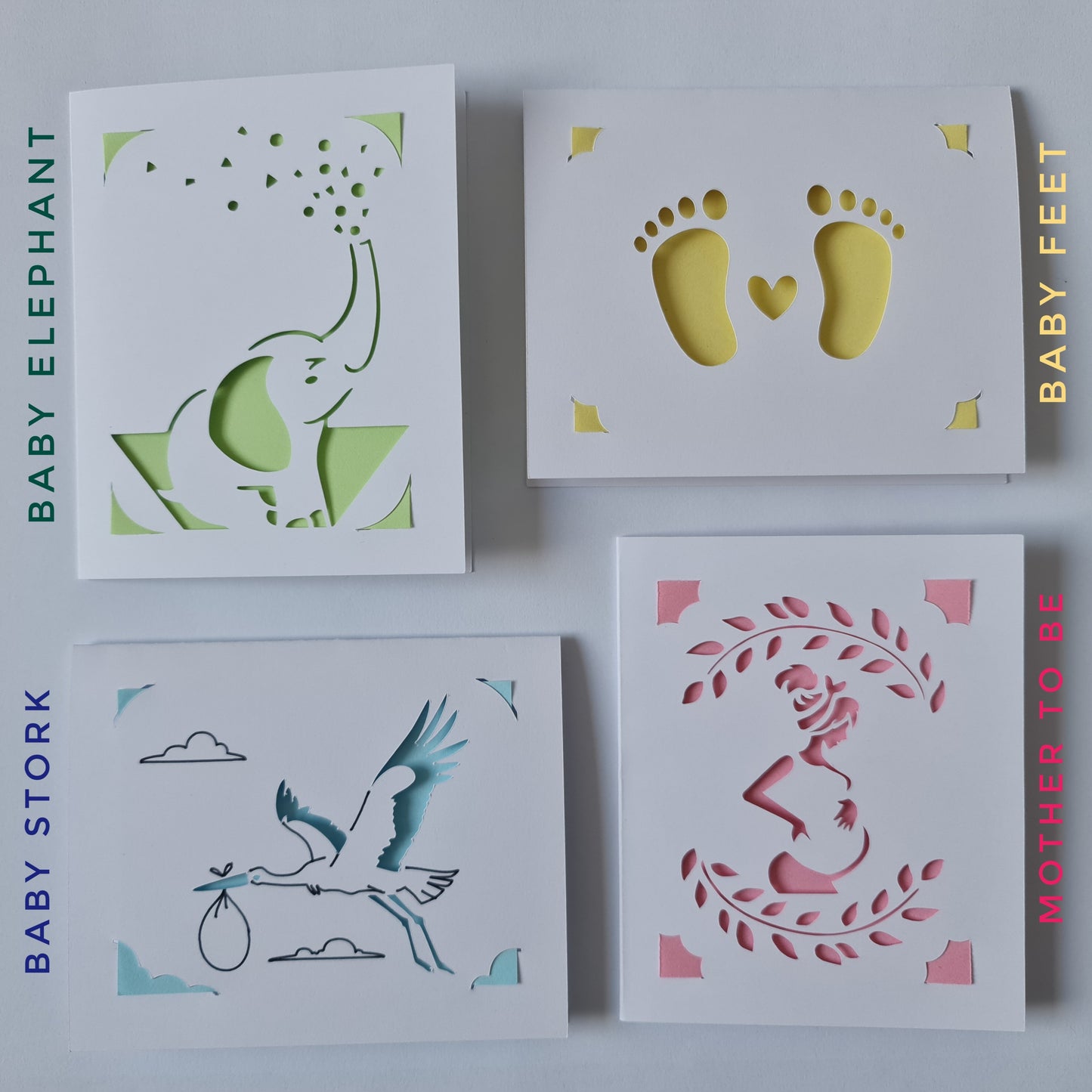 Cut Out Greeting Cards - Pack of 4