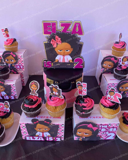 Boss Baby Girl Cupcake Topper Set / Set of 6