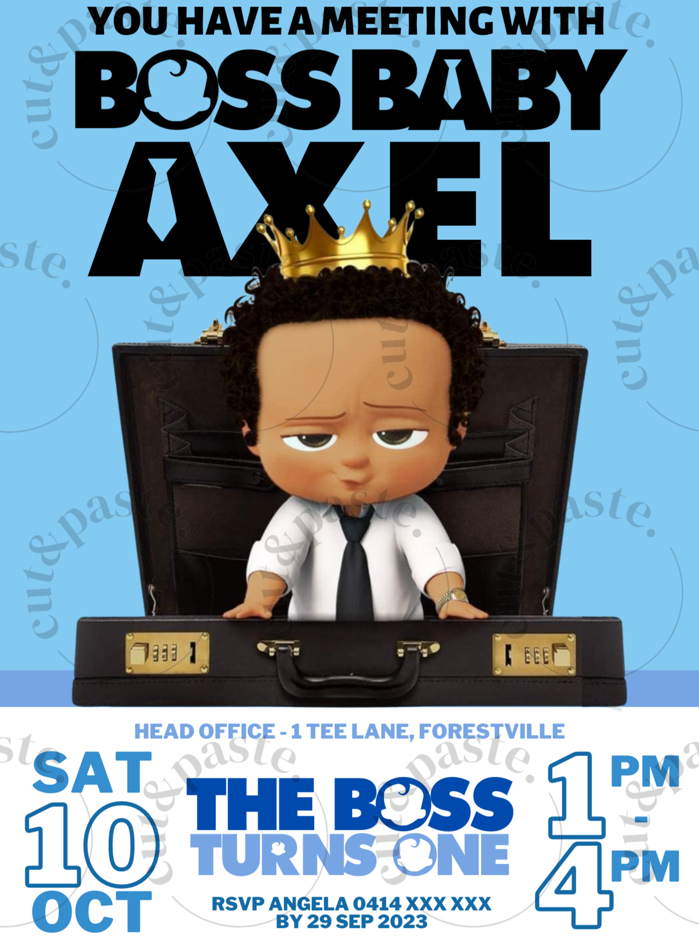 Boss Baby Digital Party Invitation