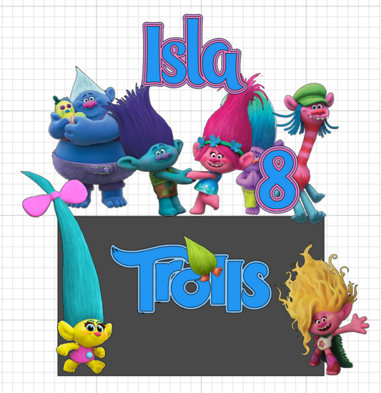 Trolls Cake Topper Bundle