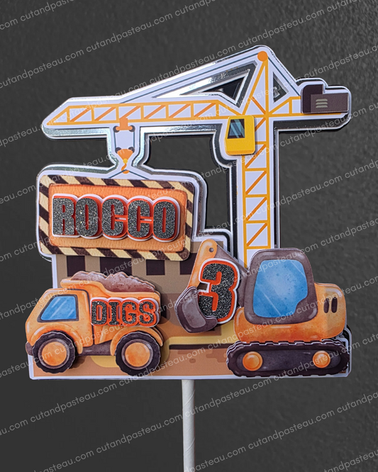 Diggers Cake Topper