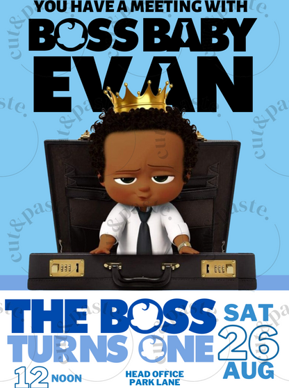 Boss Baby Digital Party Invitation