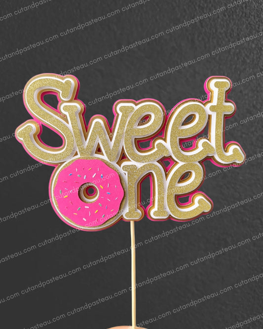 Sweet One Donut Cake Topper