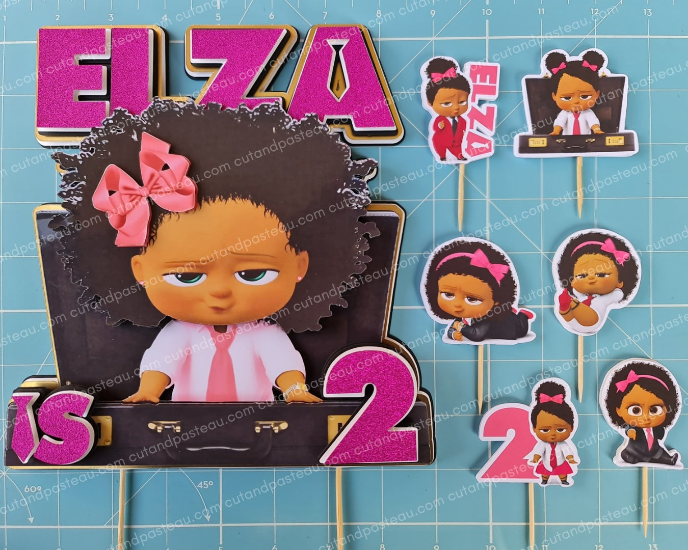 Boss Baby Girl Cupcake Topper Set / Set of 6