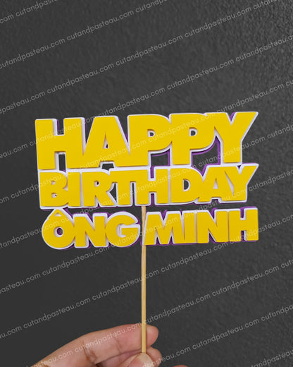 Happy Birthday Cake Topper