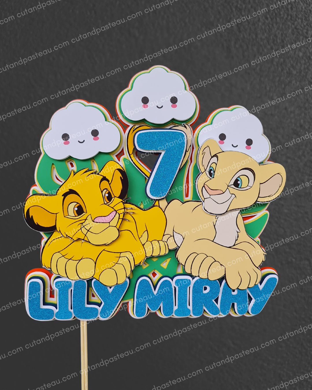 Lion King Simba & Nala Cake Topper