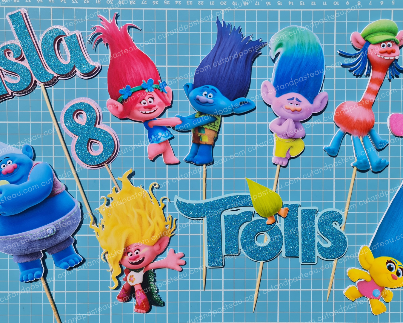 Trolls Cake Topper Bundle