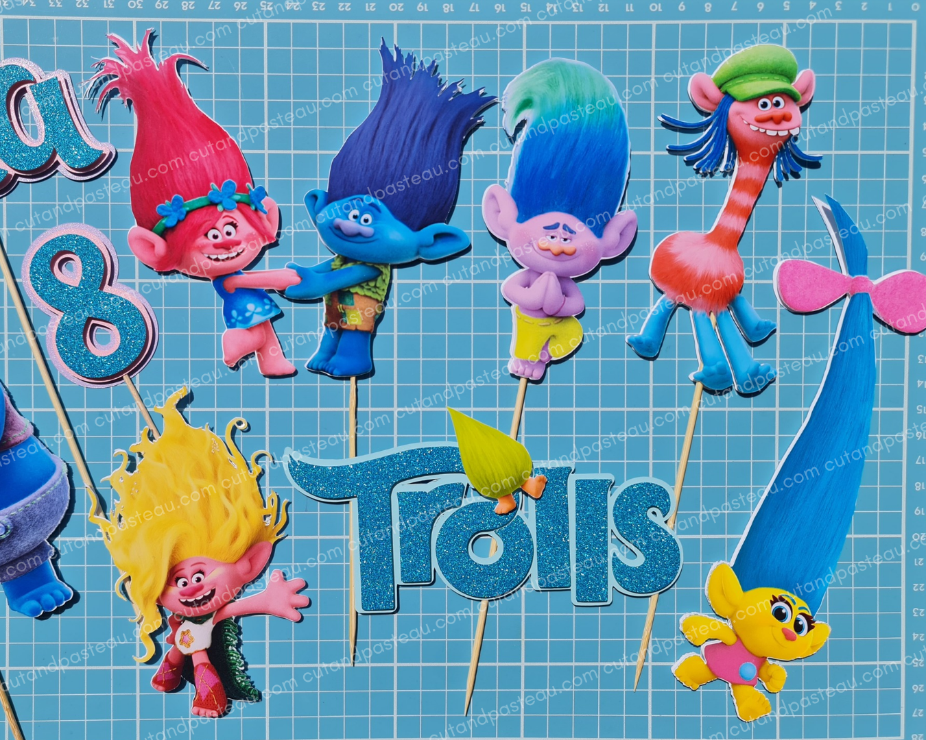 Trolls Cake Topper Bundle