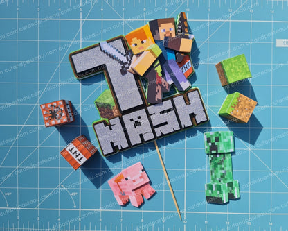 Minecraft Cake Topper Bundle