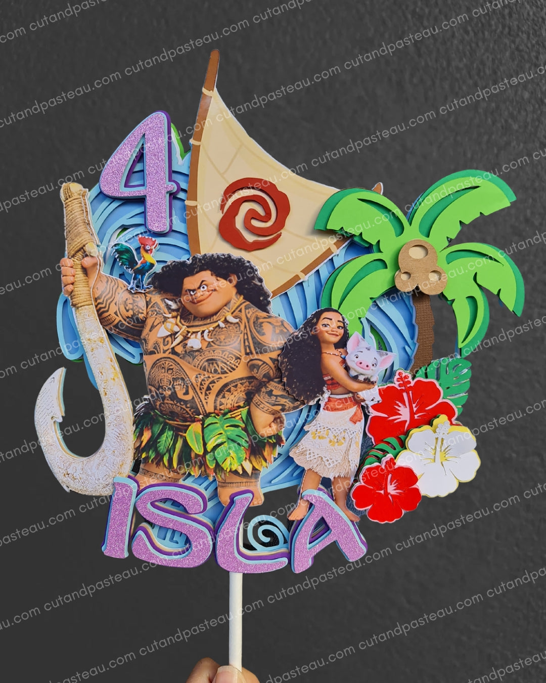 Maui & Moana Cake Topper