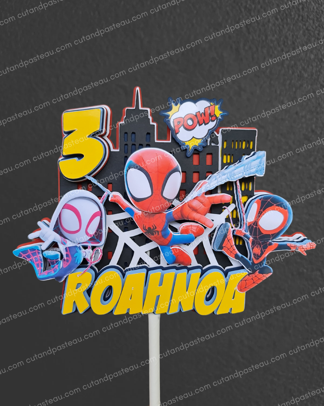 Spidey & Friends City Cake Topper