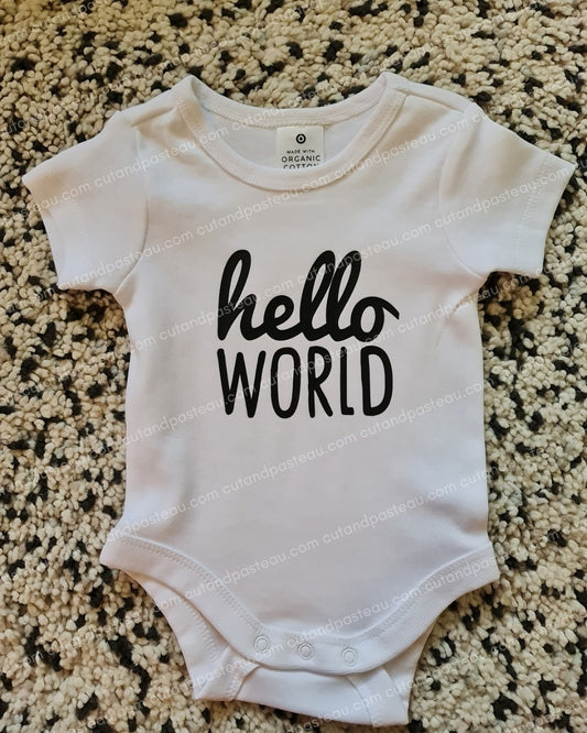 Hello World Baby Bodysuit