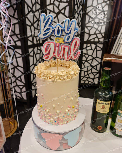 Gender Reveal Cake Topper