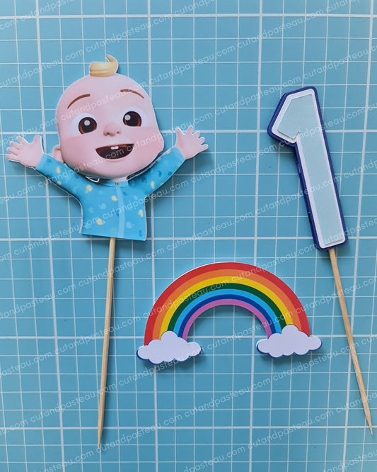 Cocomelon Rainbow Cake Topper Bundle