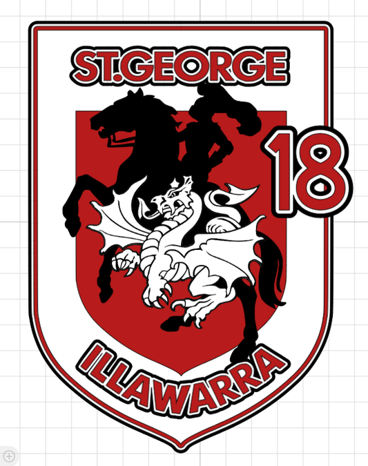 St George Illawarra Dragons Cake Topper